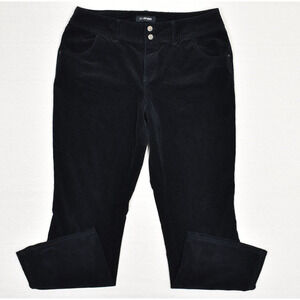 Lane Bryant Women Dress Pants Bootcut Zip Solid Polyester Black Size 18 Corduroy